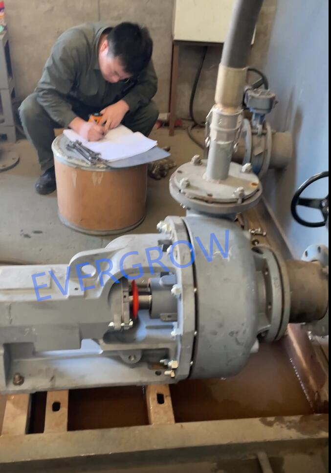 заводские испытания центробежного насоса Magnum 6x5x11-8 evergrow